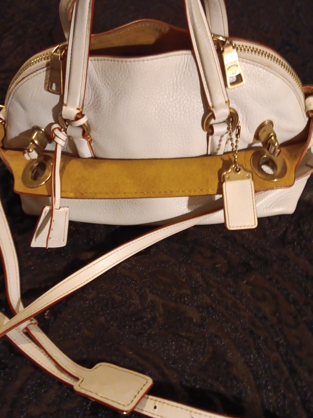 Coach RARE Outlaw 36 Leather Satchel Handbag with Gold Hardware - Picture 5 of 8